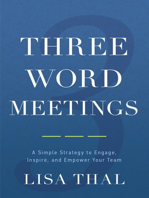 cover image of Three Word Meetings